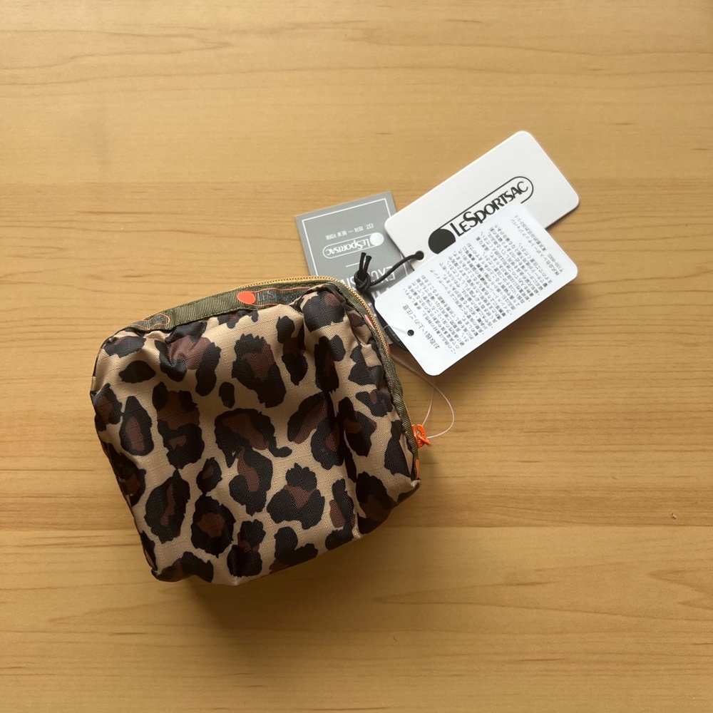 LeSportac X Muveil leopard print pouch